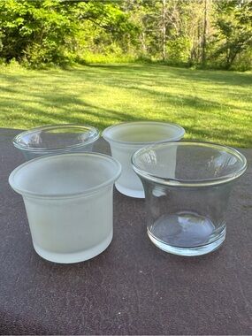 SET OF FOUR TEA LIGHT OR VOTIVE CANDLE HOLDERS